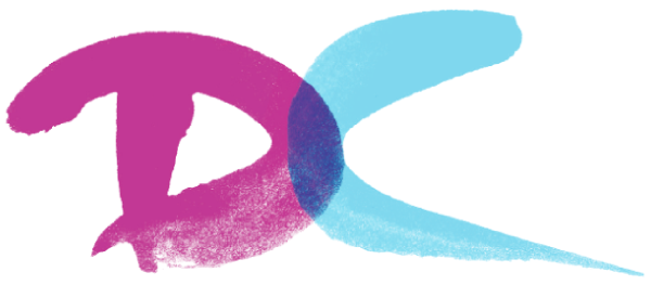 A pink d and blue c forming the Development Climate logo