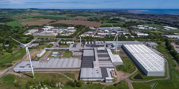 An aerial view of the Michelin Scotland Innovation Parc, Dundee