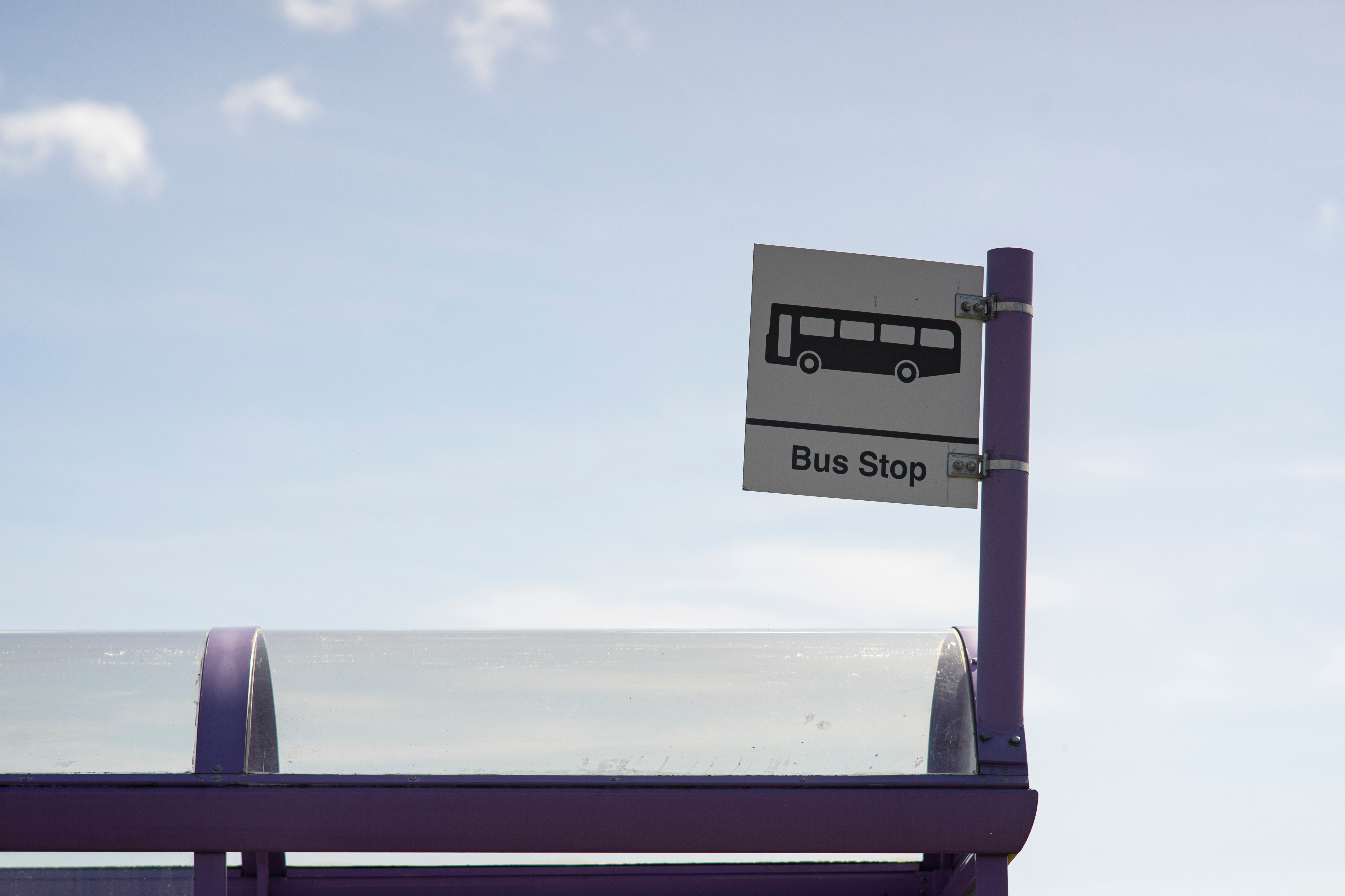 Bus stop sign