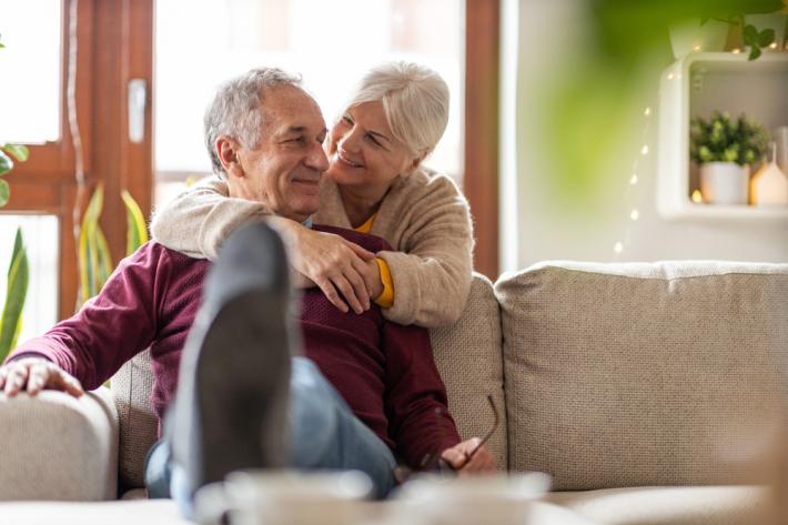 Older couple at home