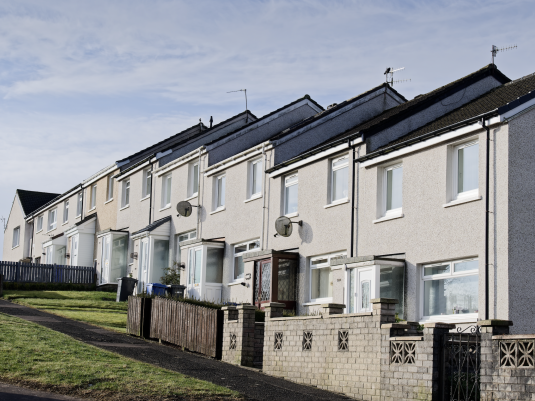 a street of terraced housing