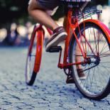A person on a bicycle